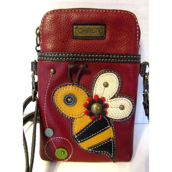 Chala Crossbody Bumble Honey Bee Adjustable Detachable Strap Bag Charm - Picture 2 of 6